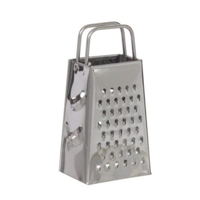 mini rasp voor amberblokjes - RVS - zilver of zwart - H 7.5 cm