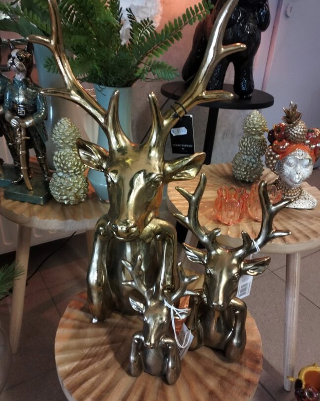 countryfield - Hert Zen - KUNSTHARS - Goud - L - H 41 cm