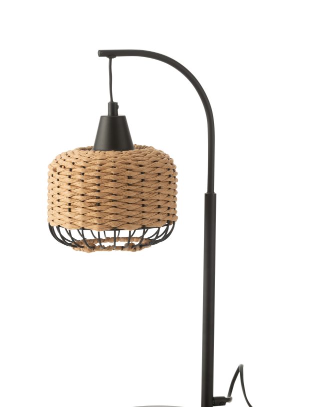 J-Line Lantaarnlamp Metaal Naturel H 52 x B 17 cm