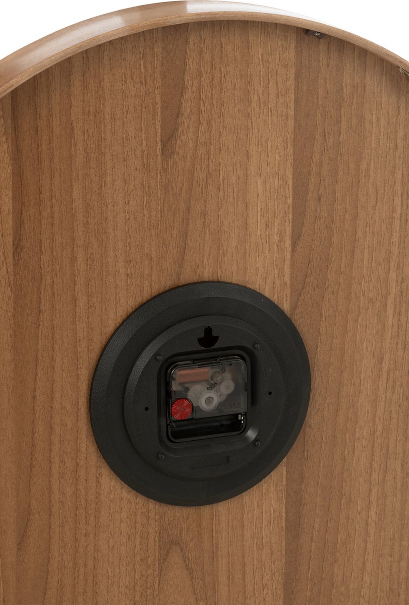 J-line Wandklok Multiplex/Mdf Naturel Donker Groot Ø 53 cm - Afbeelding 4