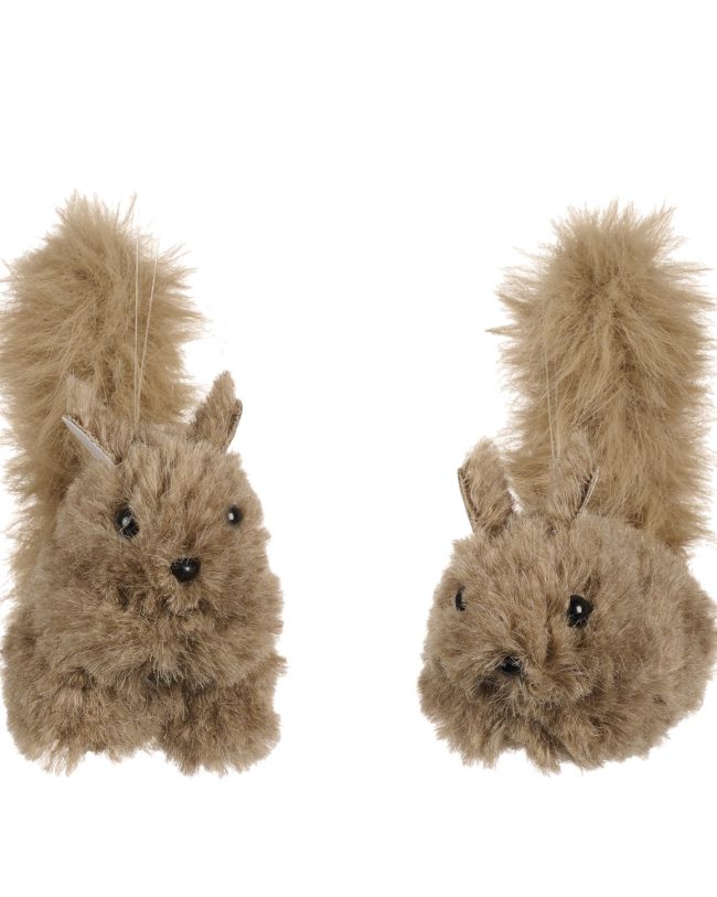 goodwill kerstboomdecoratie pluizige eekhoorn H12 cm