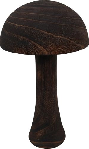 Decoratieve paddenstoel - hout - Bruin - Ø 19,5 x 35 cm (groot)