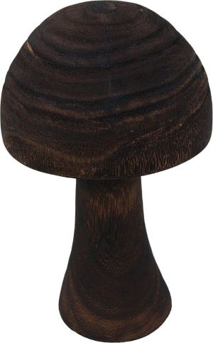 Decoratieve paddenstoel - hout - Bruin - Ø 12,5 x 20 cm (klein)