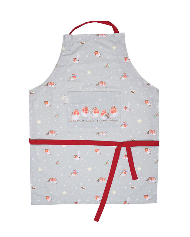 wrendale designs by Hannah Dale - keukenschort roodborstjes- season tweetings