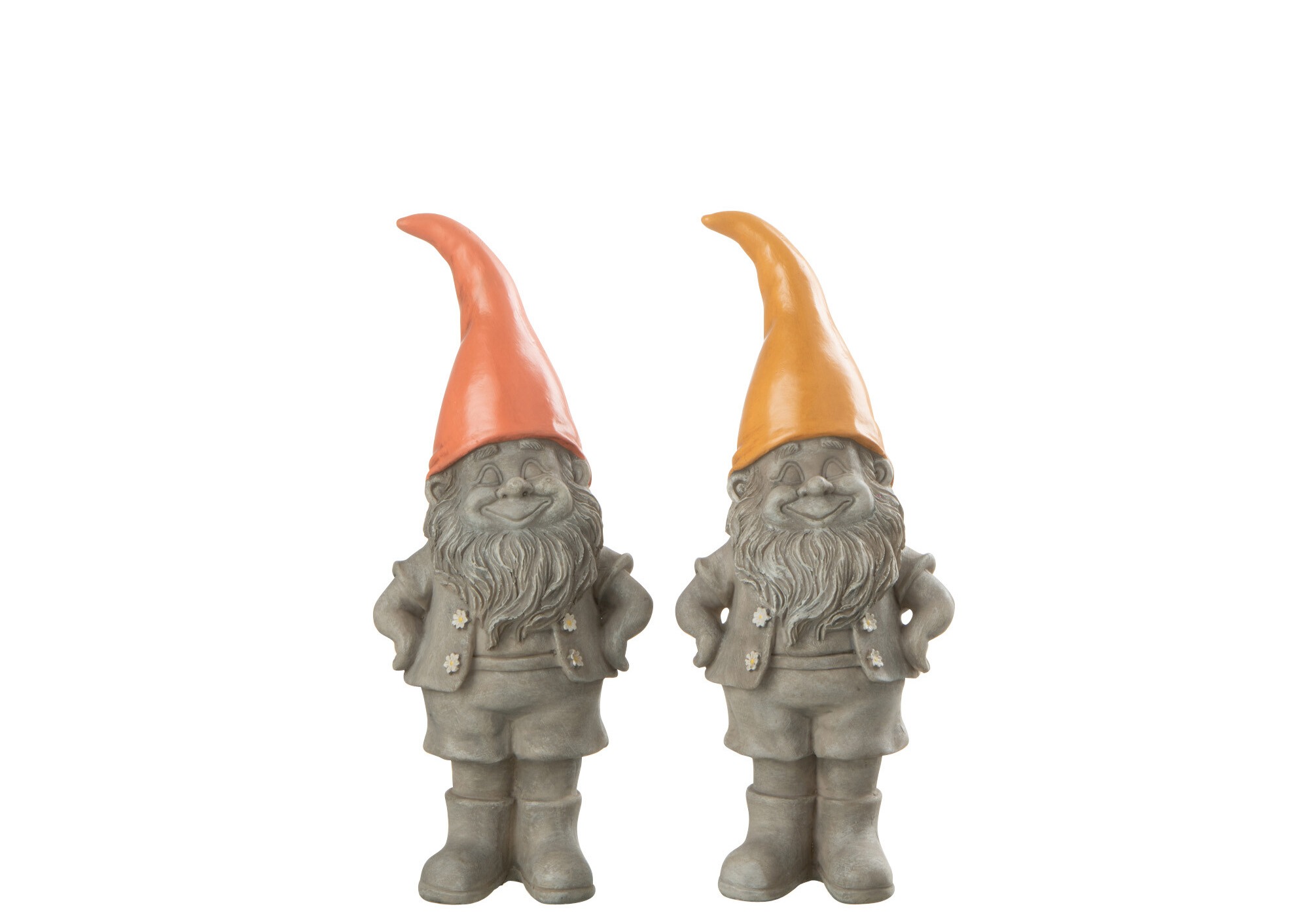 J-Line - Kabouter Punthoed - kunsthars – klein - 22cm - Assortiment van 2 Prijs per stuk