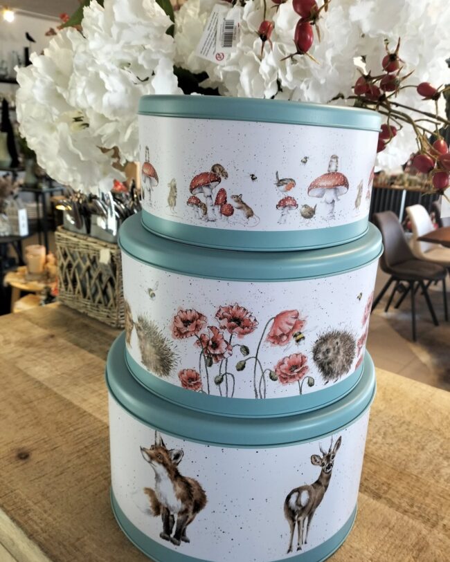 wrendale designs by Hannah Dale - Koekjestrommels set van 3 - Voorraadblik - metaal - the country set