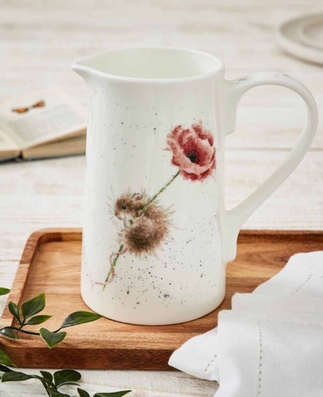wrendale designs by Hannah Dale – porseleinen kan - poppy mouse - 1,13 l
