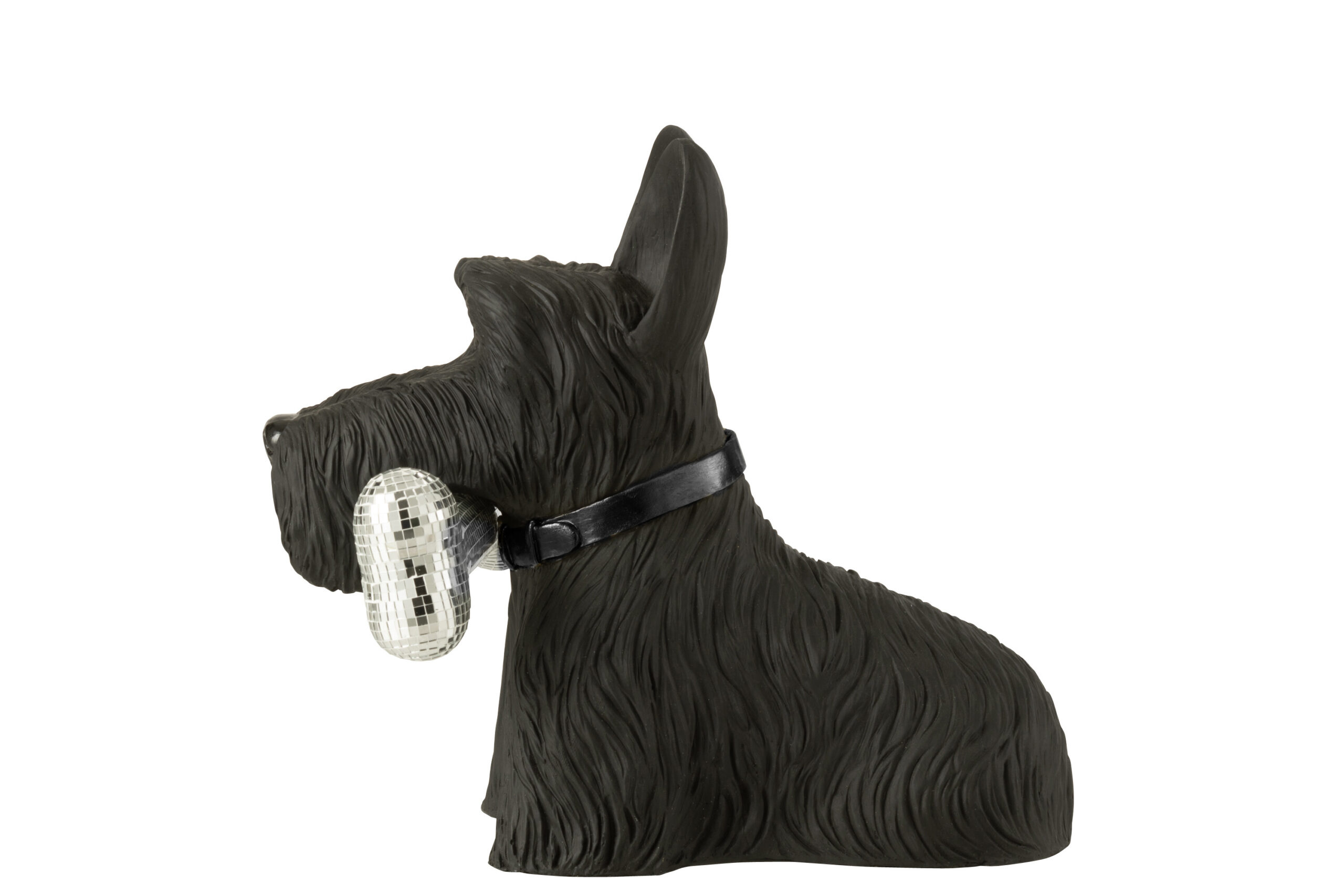 J-Line - Schotse Terrier - Zittend met Glitterbot - zwrt/glitter - kunsthars - 34cm - Afbeelding 4