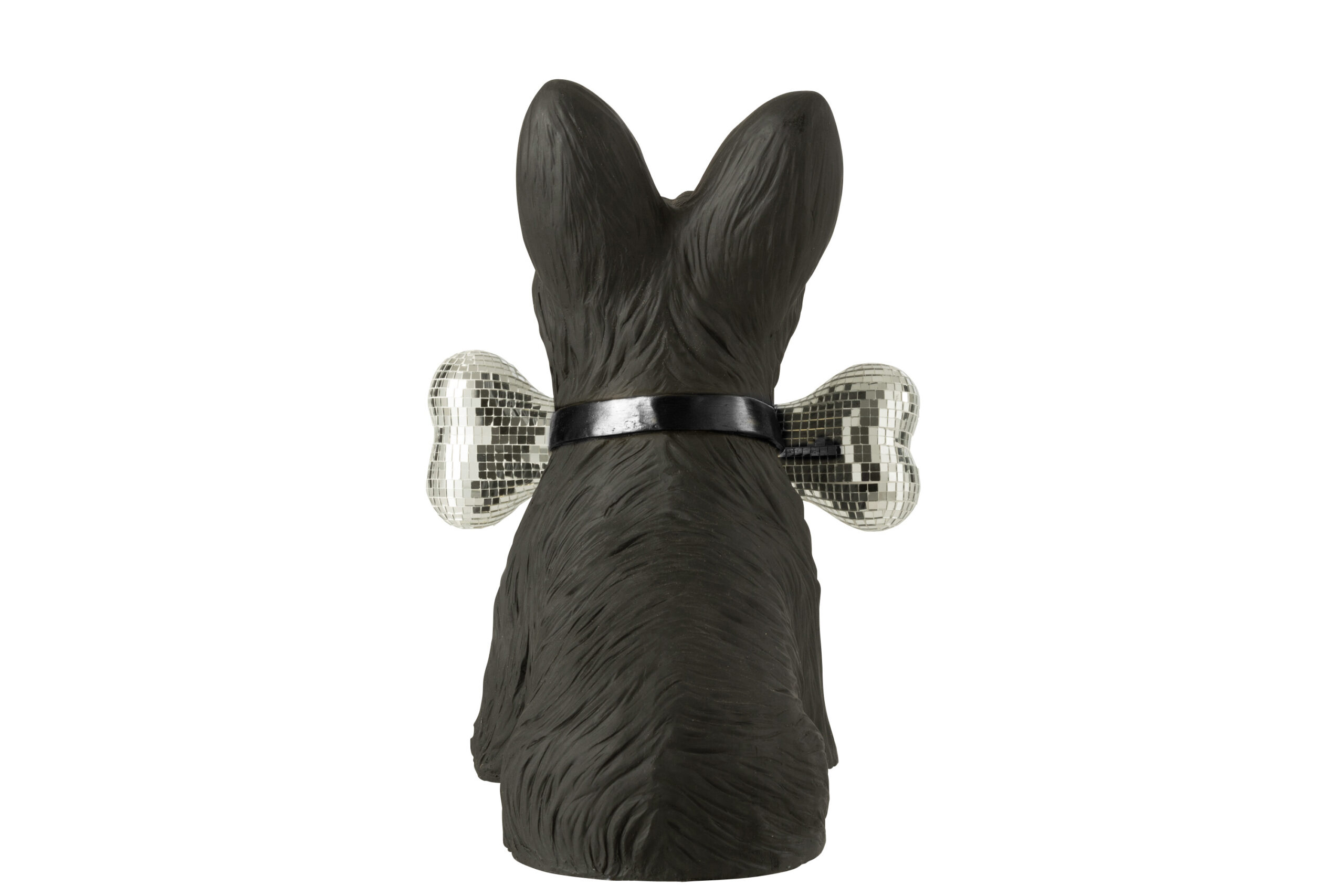 J-Line - Schotse Terrier - Zittend met Glitterbot - zwrt/glitter - kunsthars - 34cm - Afbeelding 5