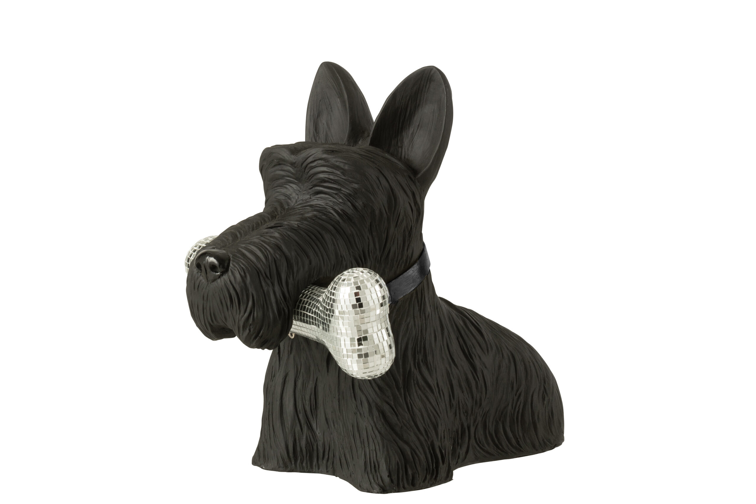 J-Line - Schotse Terrier - Zittend met Glitterbot - zwrt/glitter - kunsthars - 34cm - Afbeelding 2