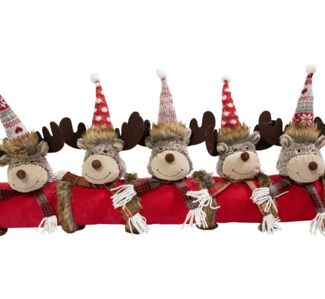 mars & more - windstopper rudolf kerstversie - rood - polyester - 30x88 cm