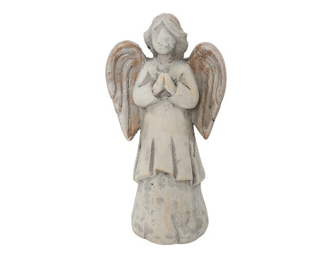 Countryfield - Ornament Engel Francis – aardewerk - Crème - h 19cm