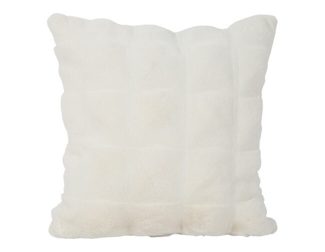 Countryfield - Kussen Imitatiebont Cosy Eloise – Wit - 45 x45 cm