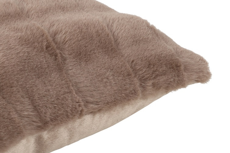 Countryfield - Kussen Imitatiebont Cosy Eloise – grijs - 45 x 45 cm - Afbeelding 4