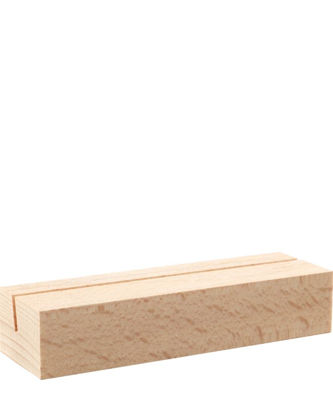 Decoratieve houten standaard voor de teksttegels van 13 x 13 cm