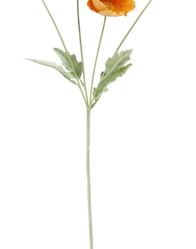 Kunstbloem – Pure Koninklijke Papaver - Oranje – 63 cm