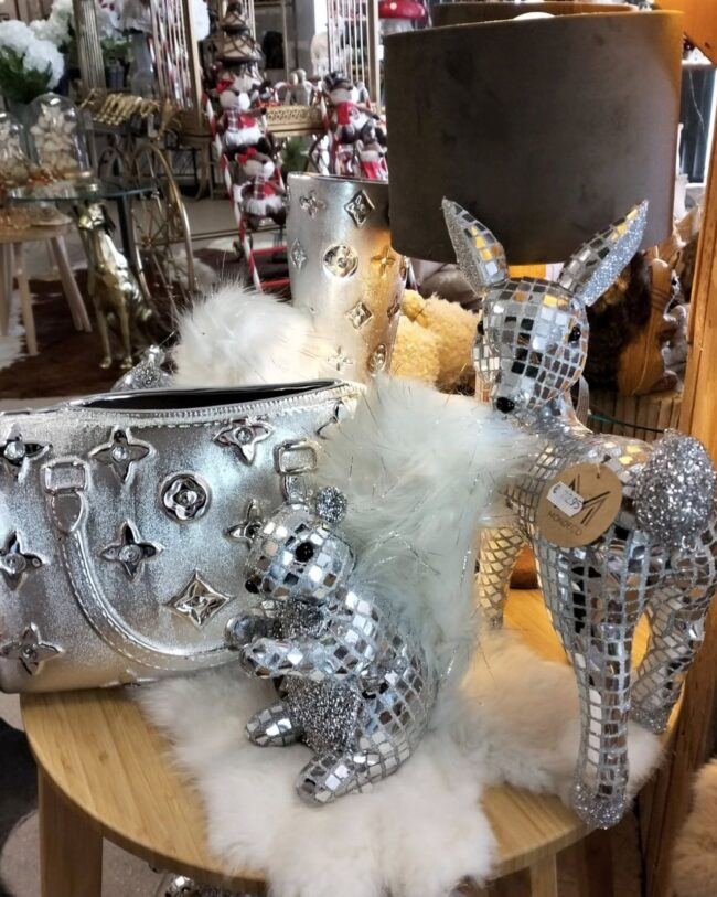 Keramieken Vaas Handtas – zilver -  24,7 x 10,7 x 26 cm.