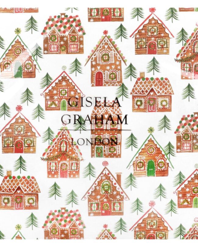 Gisela Graham - Kerstservetten Gingerbread Huis- papier - 20 stuks - 16 x 16 cm