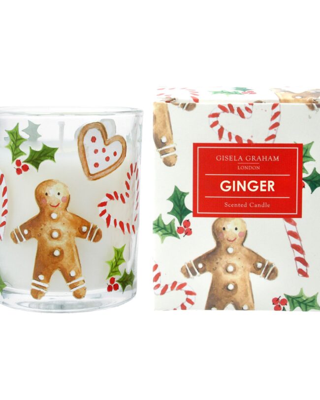Gisela Graham - Geurkaars in Geschenkdoos man – Gingerbread - H 7 cm