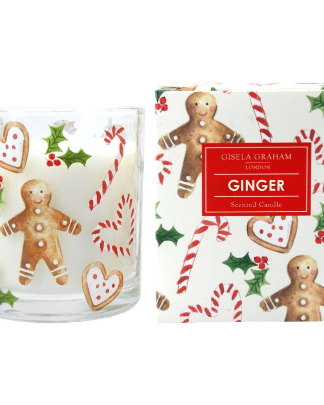 Gisela Graham - Geurkaars in Geschenkdoos man – Gingerbread - H 9 cm