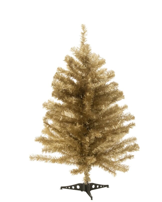 J-Line - Kunstkerstboom - kunststof - goudkleurig - 90 cm