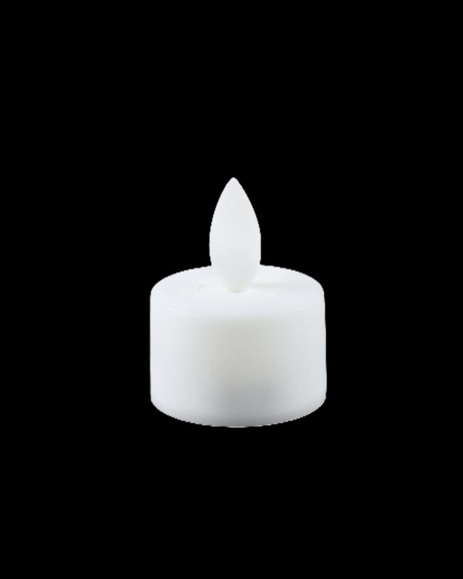 PTMD LED Theelicht Met Stilstaande Vlam rustiek wit 6 Stuks