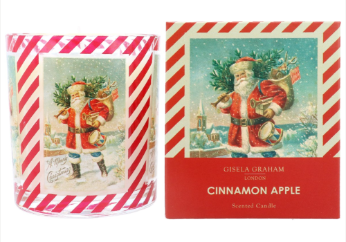 Gisela Graham - Geurkaars in Geschenkdoos – Nostalgische Kerstman - H 9 cm