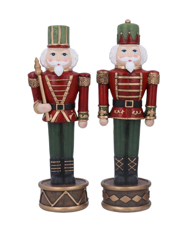 Gisela Graham - Kerstdecoratie Notenkraker – kunsthars - h 25 cm - assortiment van 2/prijs per stuk