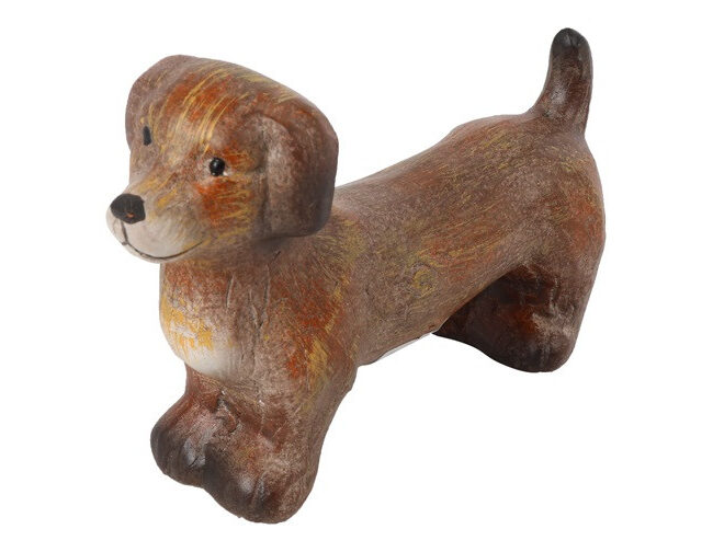 countryfield - Teckel aardewerk – bruin – L13,5 × B4,5 × H9,5 cm