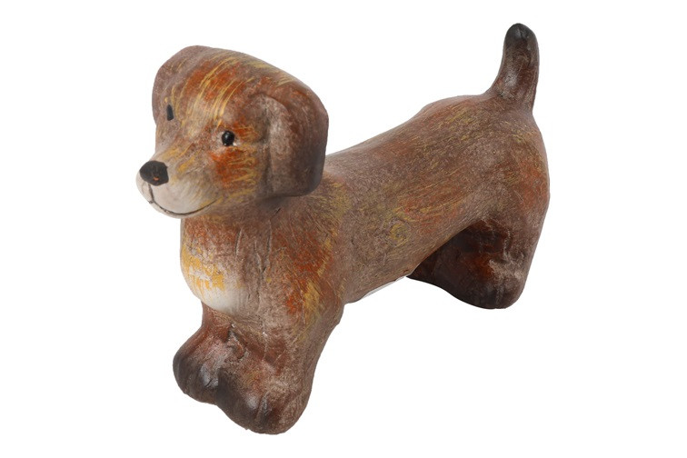 countryfield - Teckel aardewerk – bruin – L13,5 × B4,5 × H9,5 cm