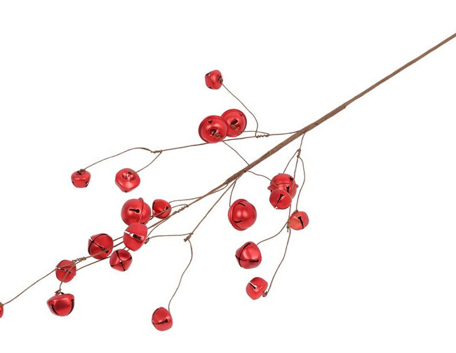 countryfield - Kunsttak met rode belletjes - L66 × B23 × H6 cm