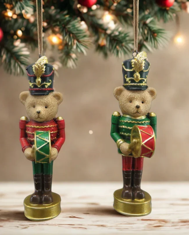 La Galleria – Notenkraker Beer Hangertjes - kunsthars - h 11cm - Assortiment van 2/verkocht per stuk