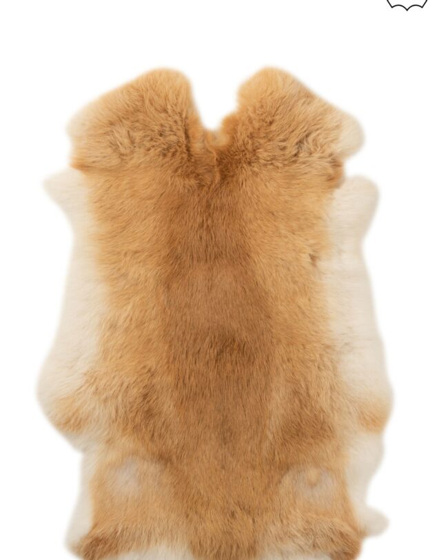 konijnenvacht - beige - 45 x 34 x 2 cm