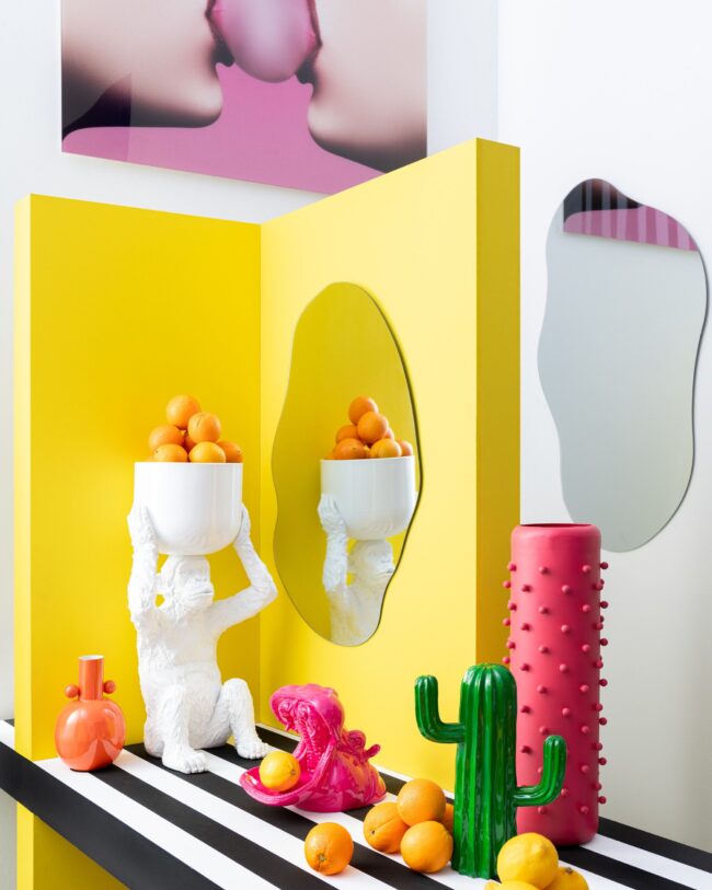 J-Line – Spiegel - zilverkleurig - Glas - groot 105 × 58 cm - geen verzending/enkel afhalen in de winkel