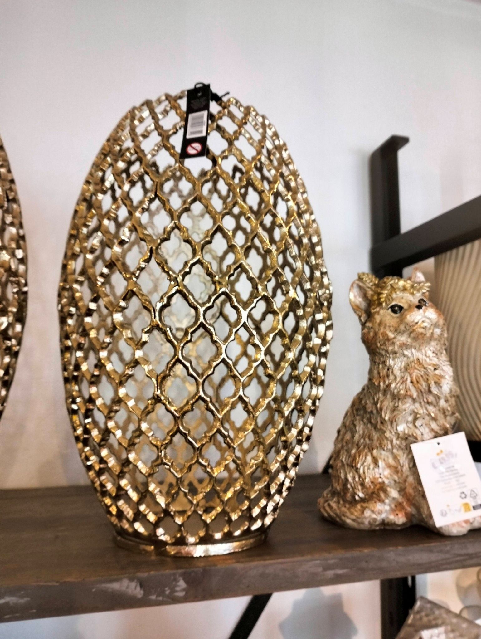 j-line - Vloervaas - Aluminium - Goudkleurig - Klein: 24 × 24 × 39 cm - Afbeelding 2