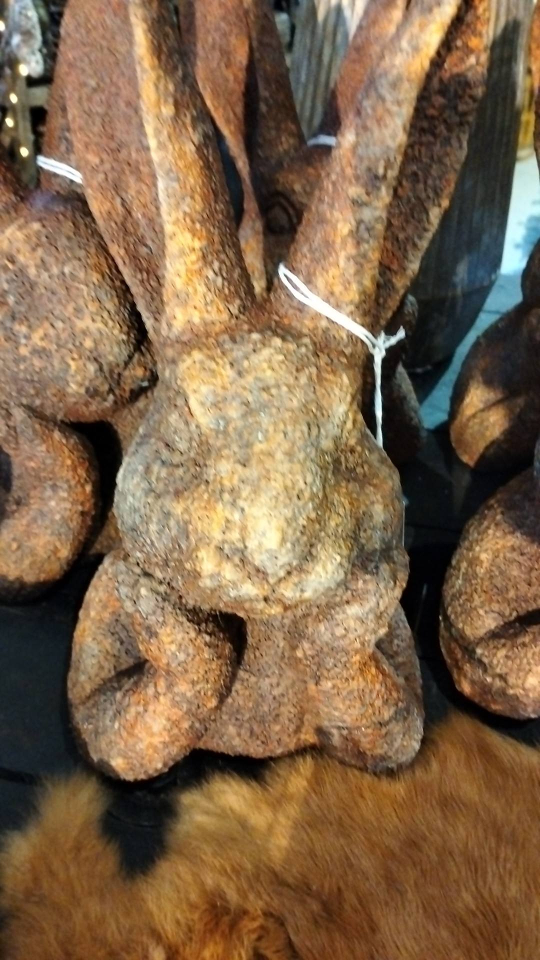 decoratief ornament - Countryfield - Haas Zen - polystone - roestbruin - H 30,5 cm - Afbeelding 2