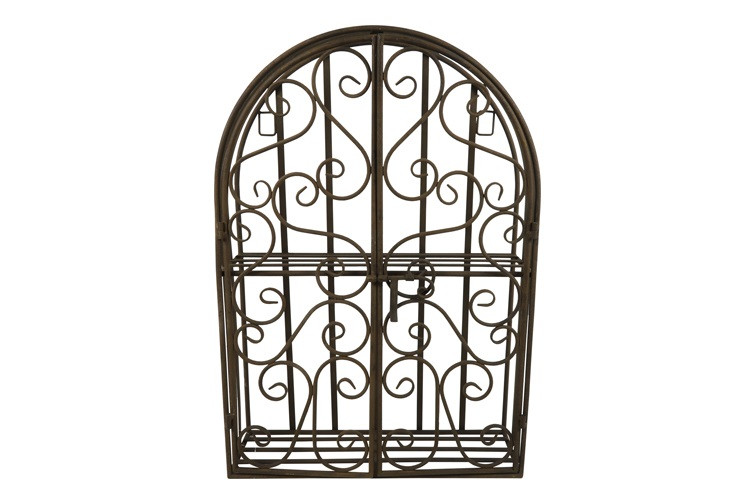 Countryfield - Rek Bolonia - Roestkleur - Metaal - L15 × B46 × H66 cm enkel afhaal