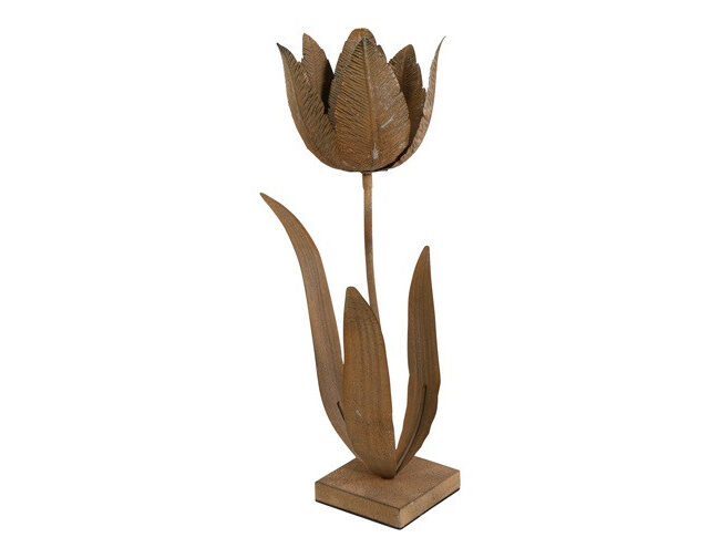 Ornament Tulp - Countryfield - Metaal (Roest) - 20 × 18,5 × 64 cm
