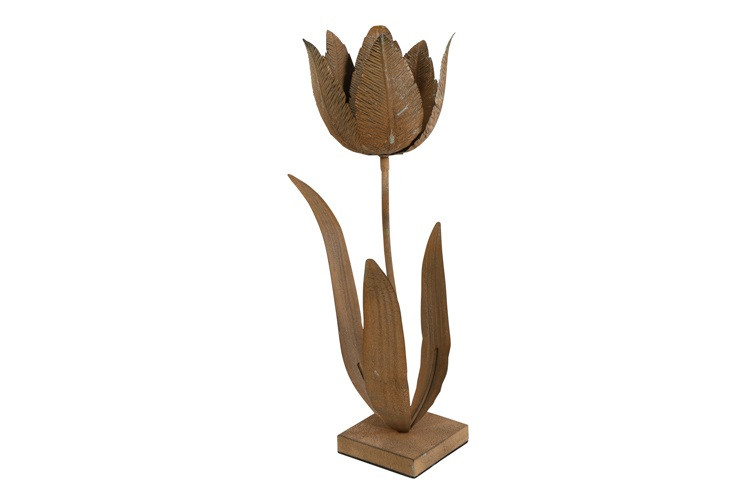Countryfield – Ornament Tulp – Metaal (Roest) – S: L16,5 × B14,5 × H48,5 cm - Verkrijgbaar in 3 maten - Afbeelding 2