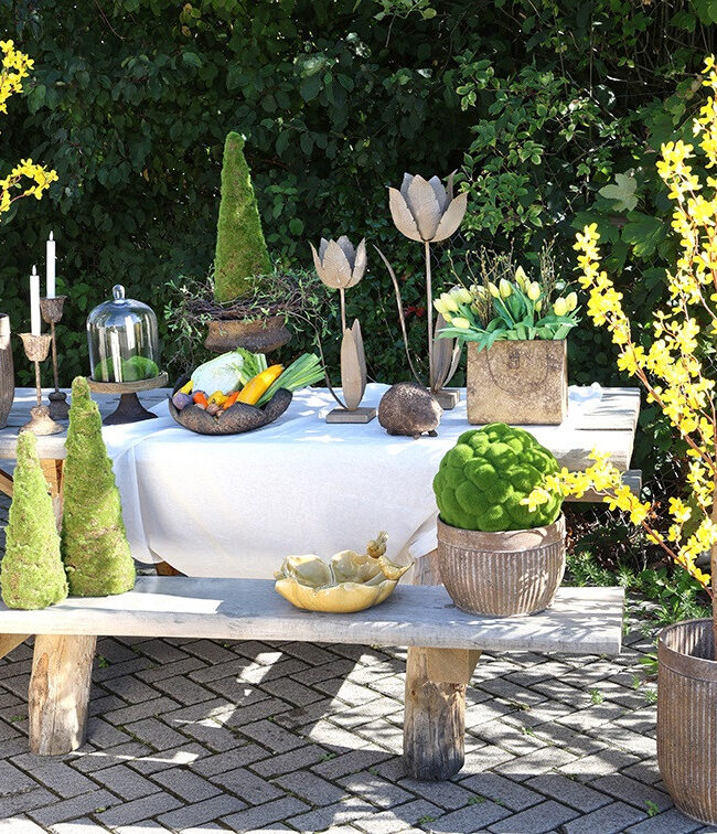 Countryfield – Ornament Tulp – Metaal (Roest) – S: L16,5 × B14,5 × H48,5 cm - Verkrijgbaar in 3 maten