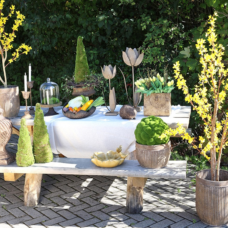 Countryfield – Ornament Tulp – Metaal (Roest) – M: L20 × B18,5 × H64 cm - Verkrijgbaar in 3 maten