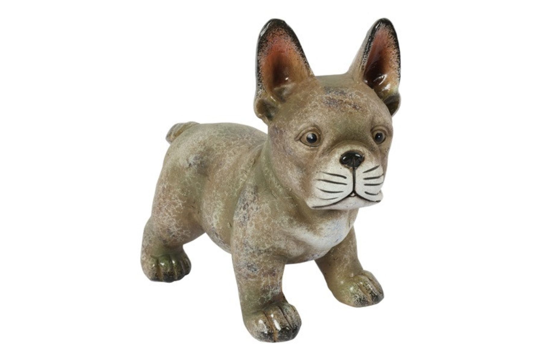 decoratief beeld - countryfield - Hond zittend Kees - Bruin - aardewerk - h 18,5 cm