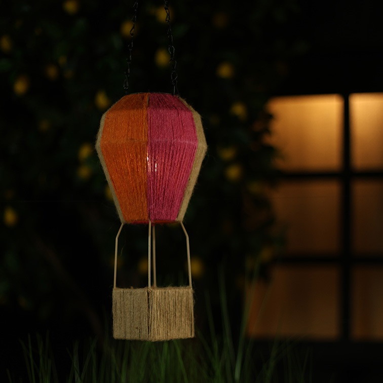 Solar Luchtballon Brigit - Countryfield - Natural Rood/Oranje - L17 × B17 × H39 cm - Afbeelding 2