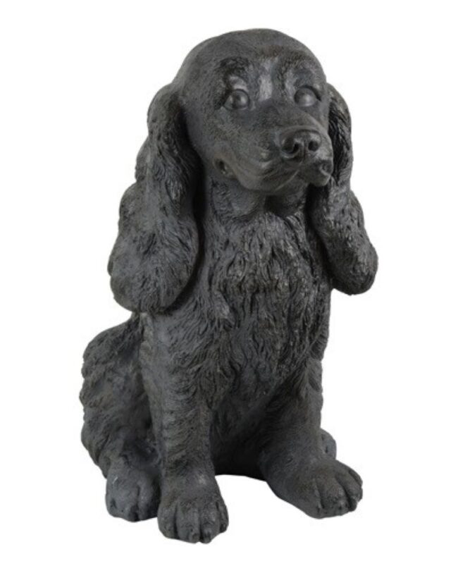 decoratief beeld - countryfield - Hond zittend Lady - Bruin - polystone - H 39 cm - Geen verzending/enkel afhalen