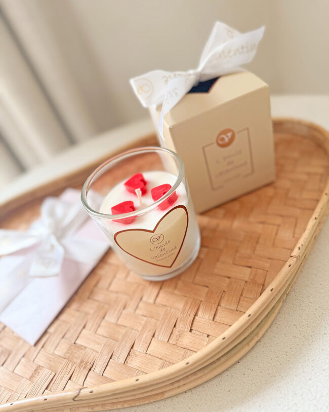 Geurkaars Valentijn - L’envie de Valentine - Coeur d’Amour - 180 g