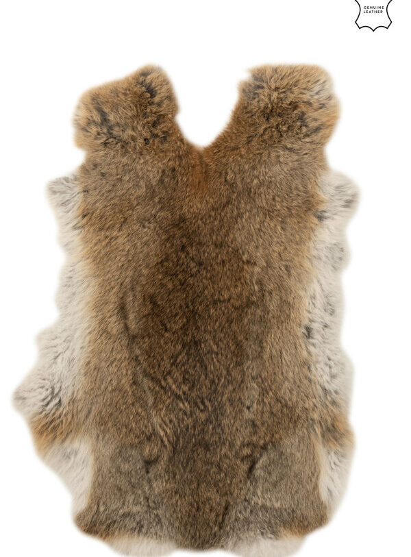 konijnenvacht - grijsbruin - 45 x 34 x 2 cm