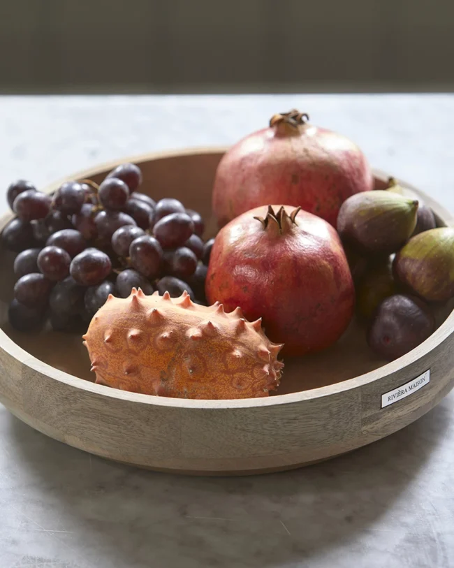 keuken - rivièra maison - Serveerschaal Scott - Mangohout - Ø 32 H 7 cm