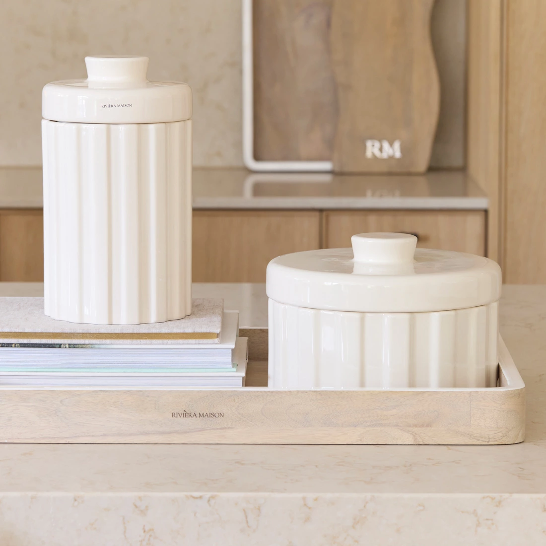 keuken - rivièra maison - Dienblad Macumba - mangohout - 46x30 cm - Afbeelding 4