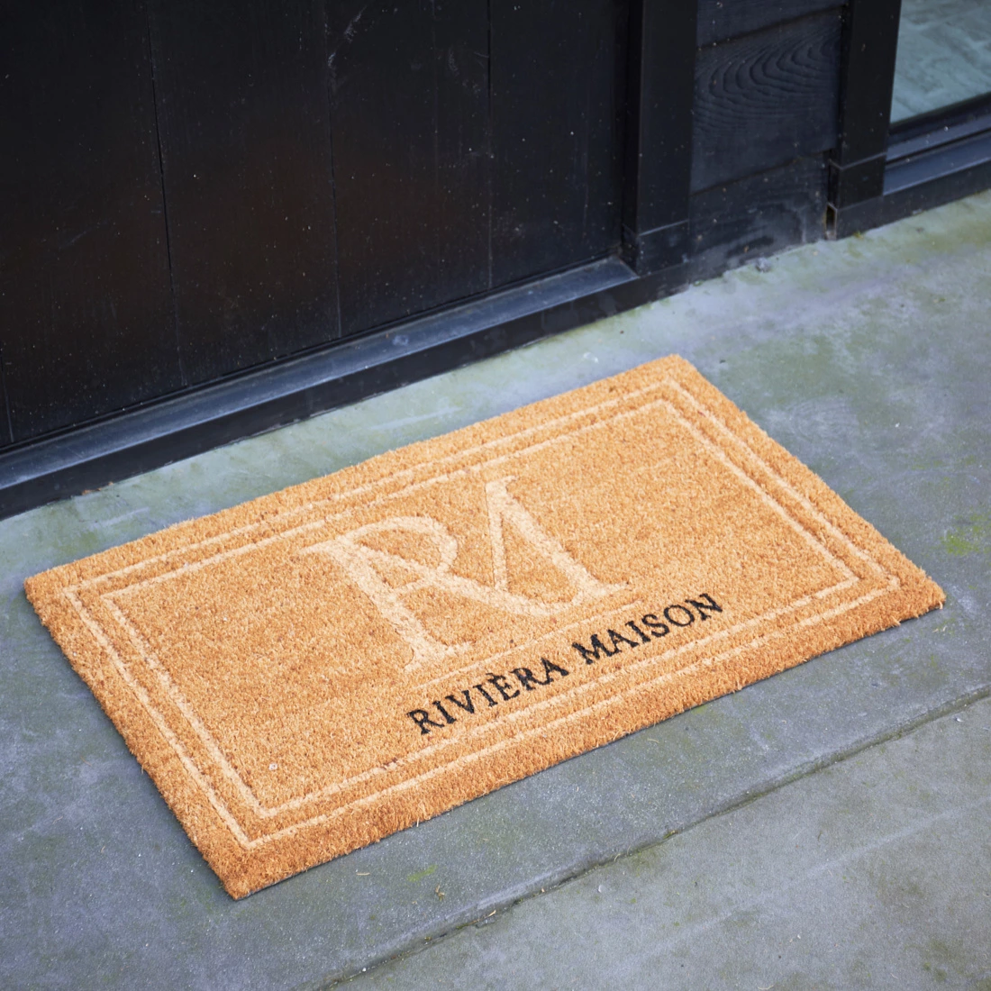 deurmat - rivièra maison - kokosmat Monogram Classic naturel - 75 x 45 x 1 cm - Afbeelding 2