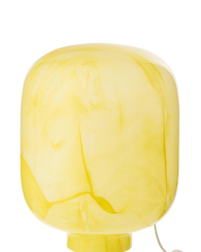 Tafellamp Bola - j-line - Glas - Geel💛💡- groot - Ø 30 x 38 cm - enkel afhalen/ geen verzending